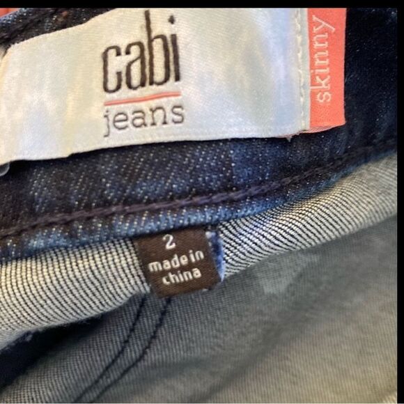 Cabi Dark Wash Knight Skinny Denim Jeans, Size 2 - Picture 4 of 7